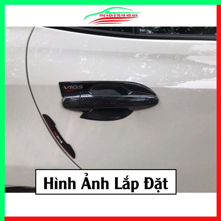 Ốp tay hõm Vios 2019-2022 vân Carbon chống trầy bảo vệ cửa xe ô tô