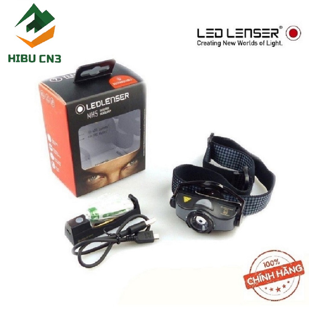 ( HÀNG THƯƠNG HIỆU ) Đèn pin đội đầu Ledlenser MH5 –Rechargeable (Sạc từ) - 400 Lumens Có thể Sạc không cần tháo rời pin