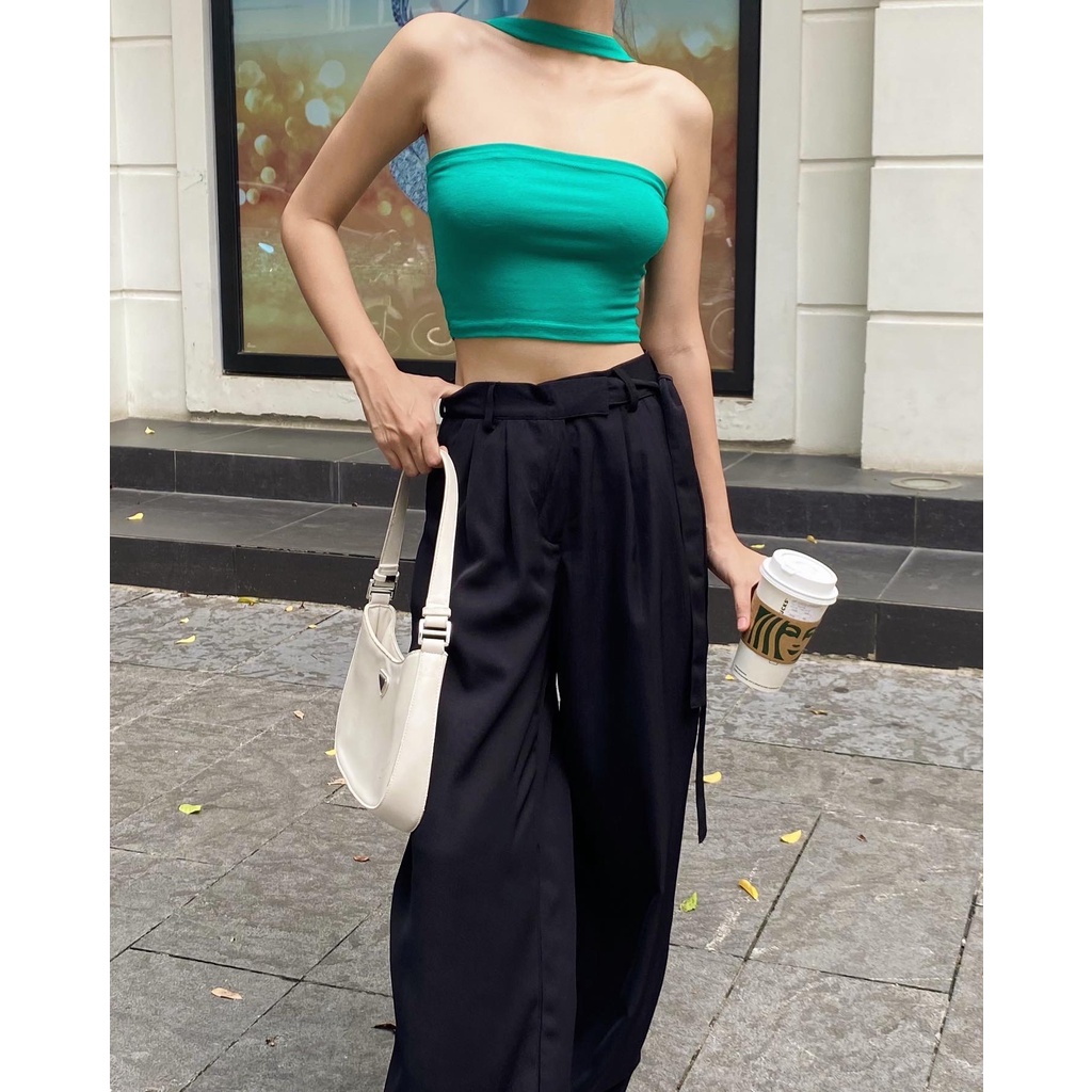 Quần vải thắt nơ dây to