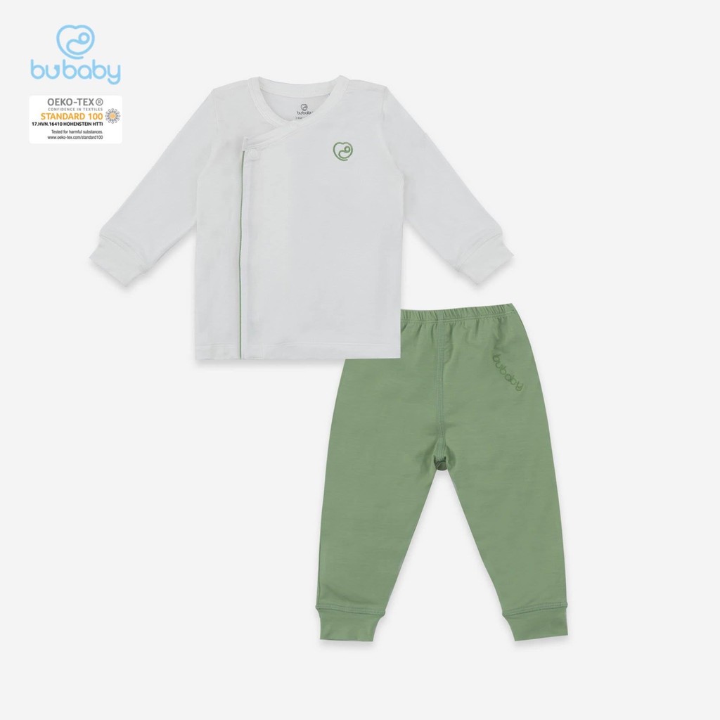 BUBABY - Bộ dài cài lệch Bambus 0m - 9m