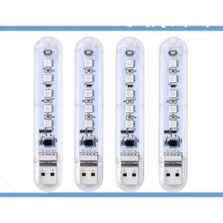 Đèn led 5 bóng rgb 7 màu nhiều chế độ chớp