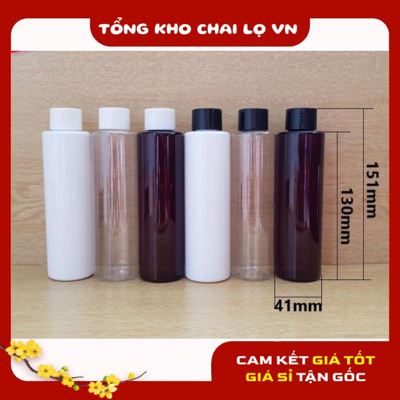 Chai Chiết Mĩ Phẩm ❤ Chai nhựa pet Nắp Vặn đen 150ml,200ml,250ml chiết mỹ phẩm , phụ kiện du lịch