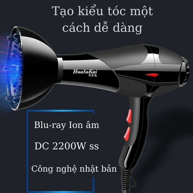 Máy Sấy Tóc Cầm Tay Tạo Kiểu Daierfu Công Suất Lớn 2800W Sấy Nhanh Không Làm Hư Tóc