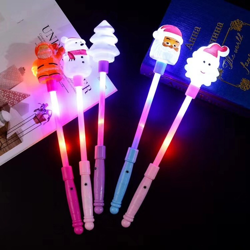 Gậy Đèn Led Phát Sáng Ông Già Noel Giáng Sinh Vui Vẻ