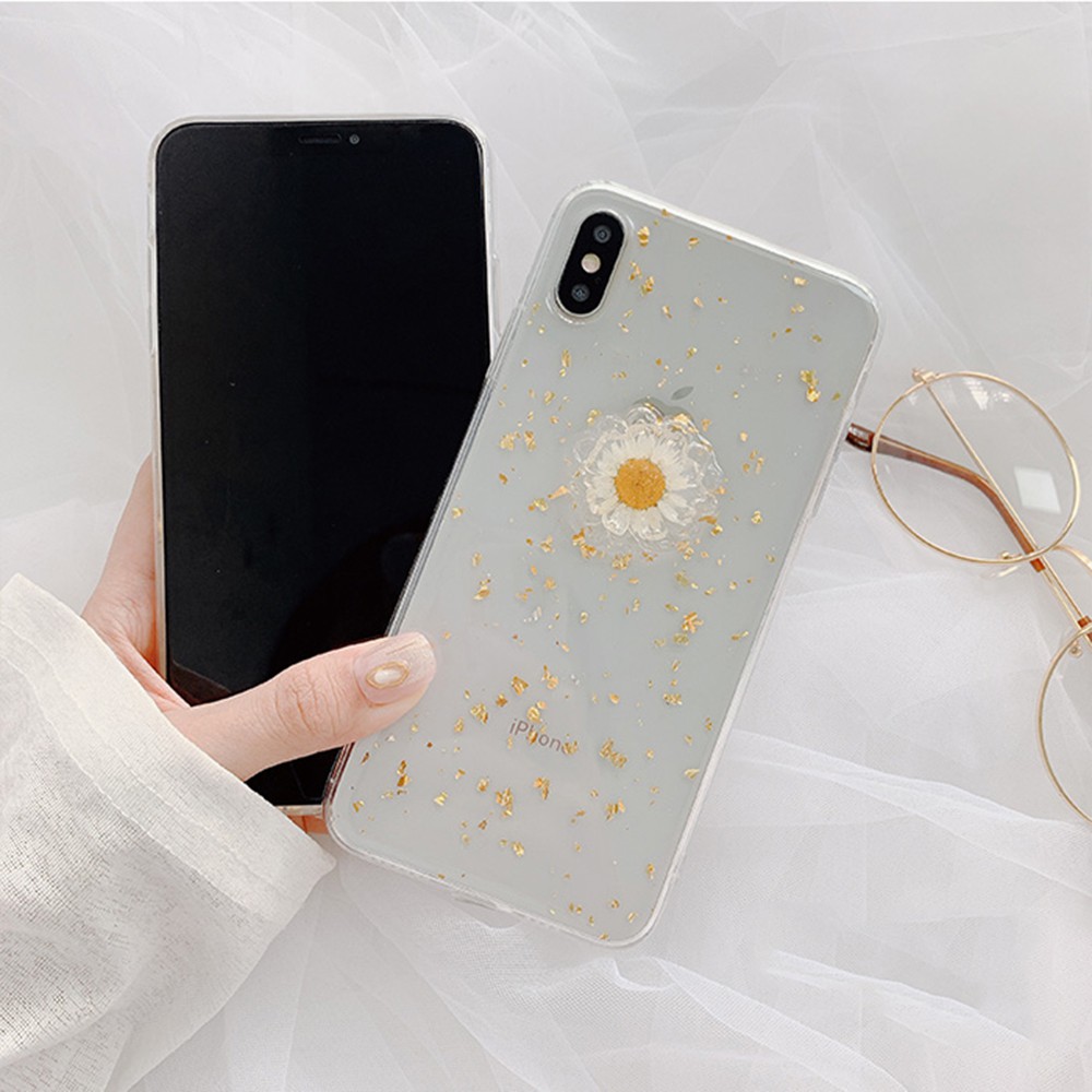 Ốp Điện Thoại Trong Suốt Họa Tiết Hoa Cúc Xinh Xắn Cho iPhone 11Pro Max 8plus XS XR X | BigBuy360 - bigbuy360.vn