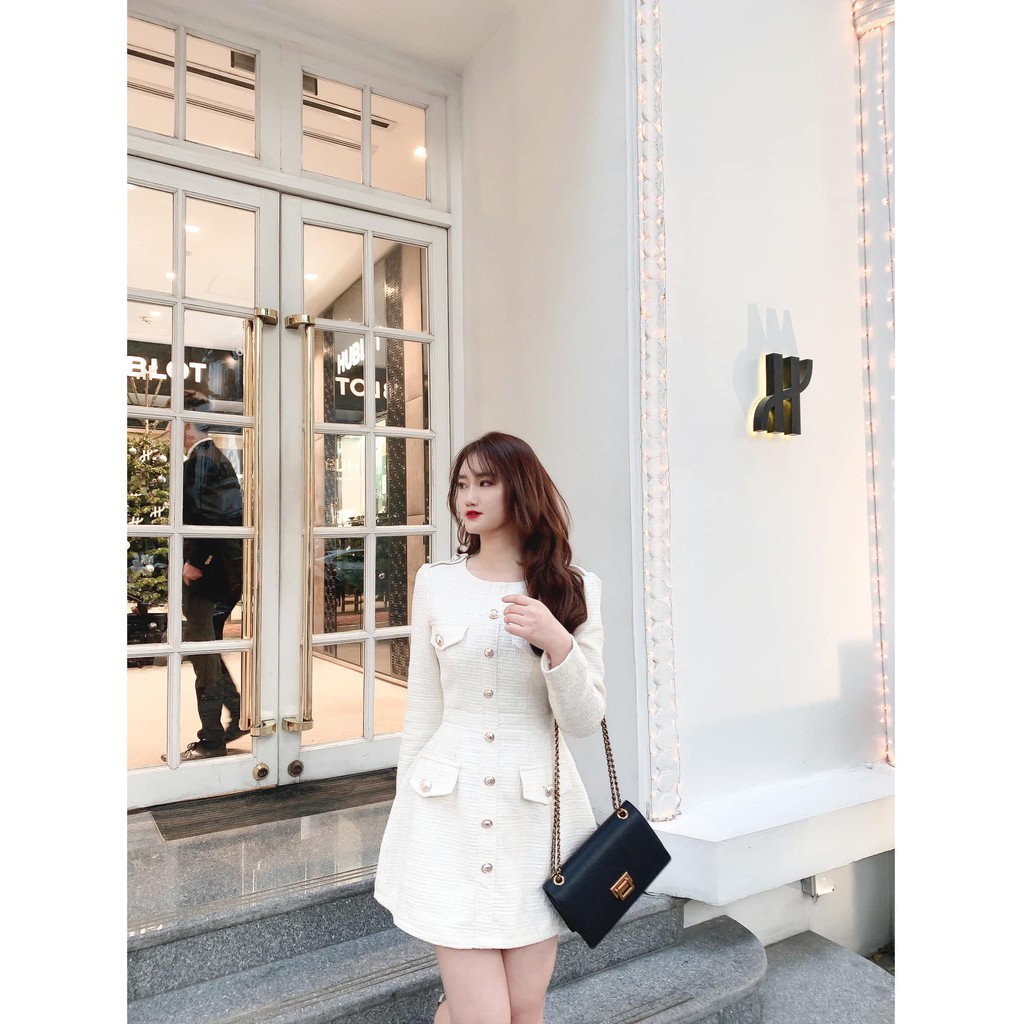 Váy Sera Tweed Dress 01 Ricci thiết kế chất liệu Tweed cao cấp mềm | RICCI OFFICIAL