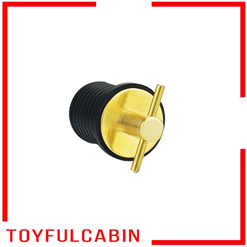 [TOYFULCABIN] 1\" inch New T-Handle TWIST-IN Boat DRAIN PLUG - Brass & Rubber Heavy Duty | BigBuy360 - bigbuy360.vn