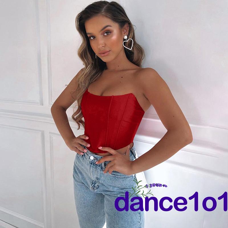 Áo Croptop Trễ Vai Dáng Ôm Gợi Cảm Cho Nữ