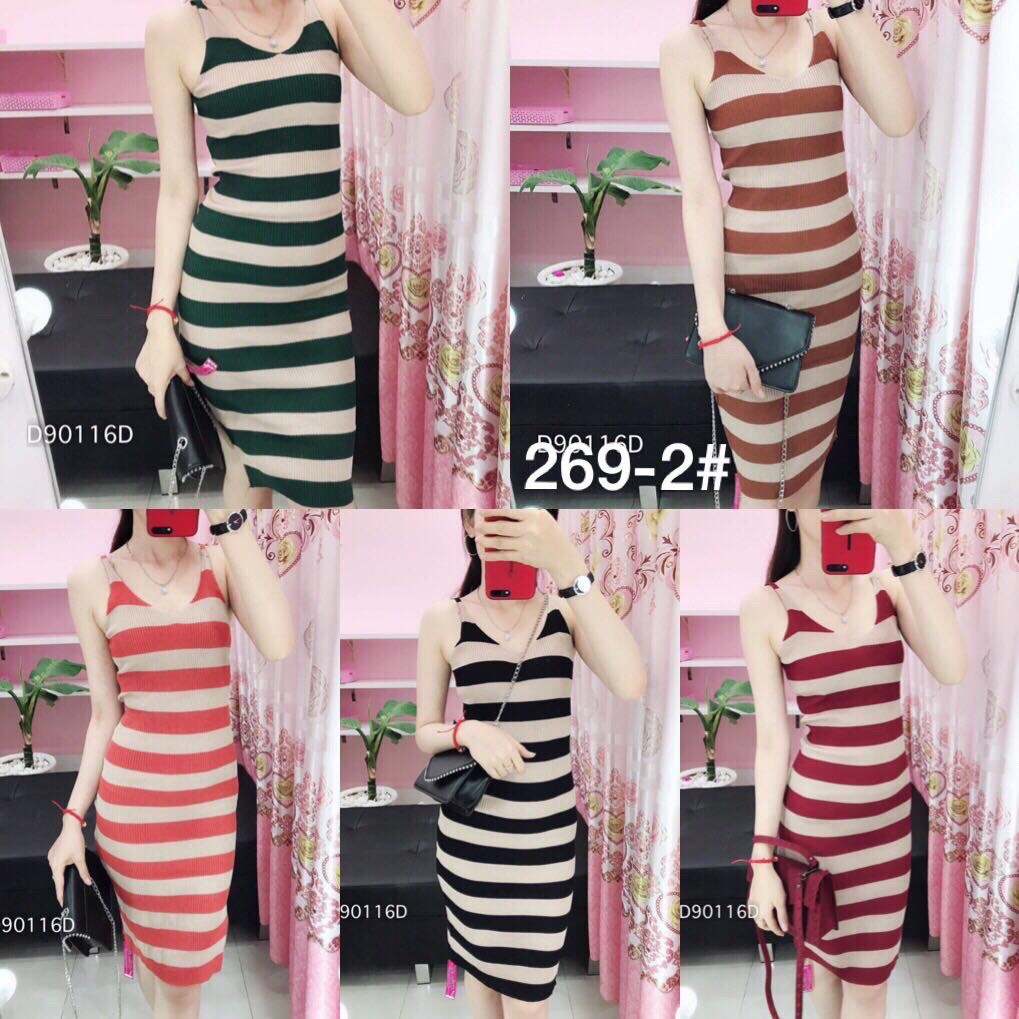 34/. 269-2. ĐẦM LEN DÂY SỌC