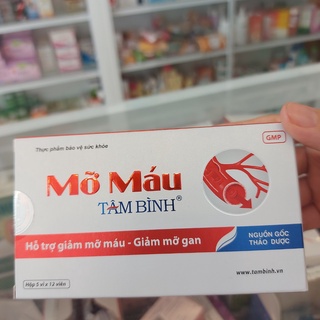 Mỡ máu tâm bình - hỗ trợ giảm mỡ máu, cholesterol, giảm nguy cơ xơ vữa mạch máu