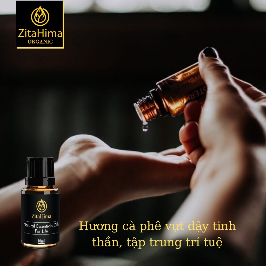 Tinh dầu Thiên Nhiên, Xông Phòng, Khử Mùi Cà Phê ZitaHima dung tích 10ml