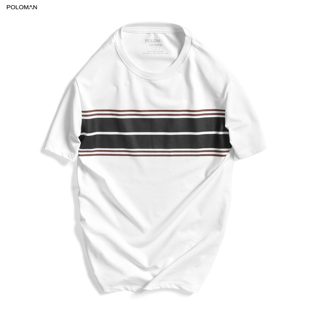 Áo thun nam cổ tròn MEXI in họa tiết, chất vải cá sấu Cotton xuất xịn, chuẩn form, năng động-trẻ trung - POLOMAN | BigBuy360 - bigbuy360.vn