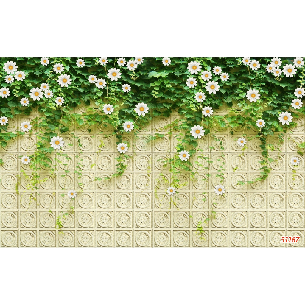 Tranh 3D dán tường Hoa Dây Leo