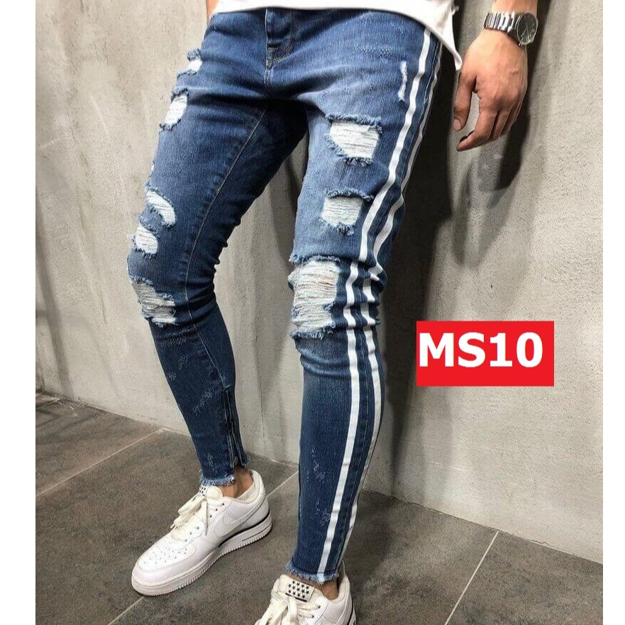 Quần Jean Nam Rách Wash rách phong cách Hàn Quốc -vuajeans ( kèm hình thật) | BigBuy360 - bigbuy360.vn
