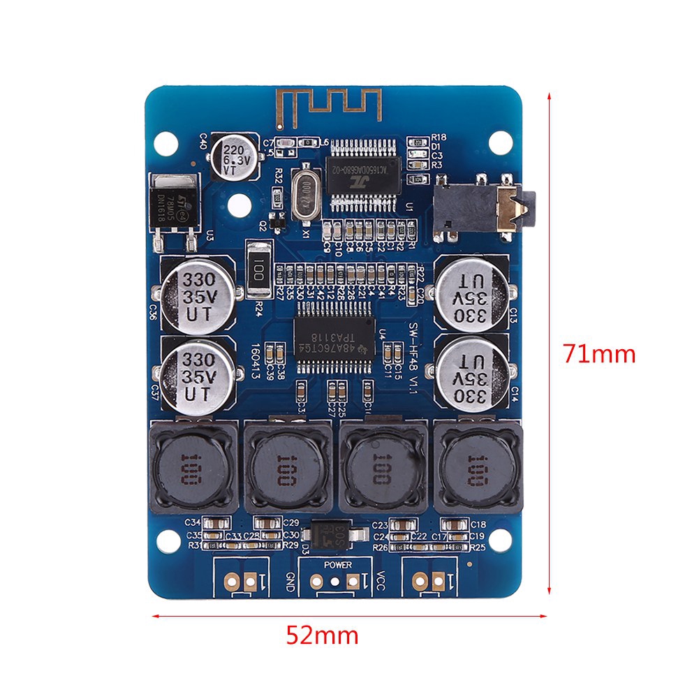 Bảng mạch khuếch đại tín hiệu bluetooth TPA3118 30W+30W 8V~26V có cổng giắc cắm 3.5mm tiện dụng
