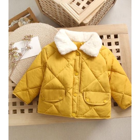 Áo Khoác Phao Siêu Nhẹ Cổ Lông Cho Bé Siêu Ấm loại 1