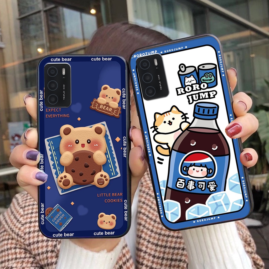 Ốp lưng Oppo A16 in hình 3D GẤU cute be@r, soda, happy day cực hot ,thời thượng