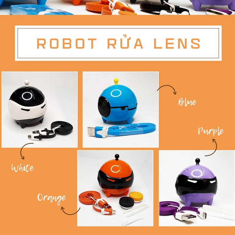 [𝗟𝗔̀𝗠 𝗦𝗔̣𝗖𝗛 𝗟𝗘𝗡𝗦] Robot ANN365 - Full Bộ Máy Rửa Lens Tự Động: Cáp Điện + Khay Pin + Khay Lens + Cây Gắp)