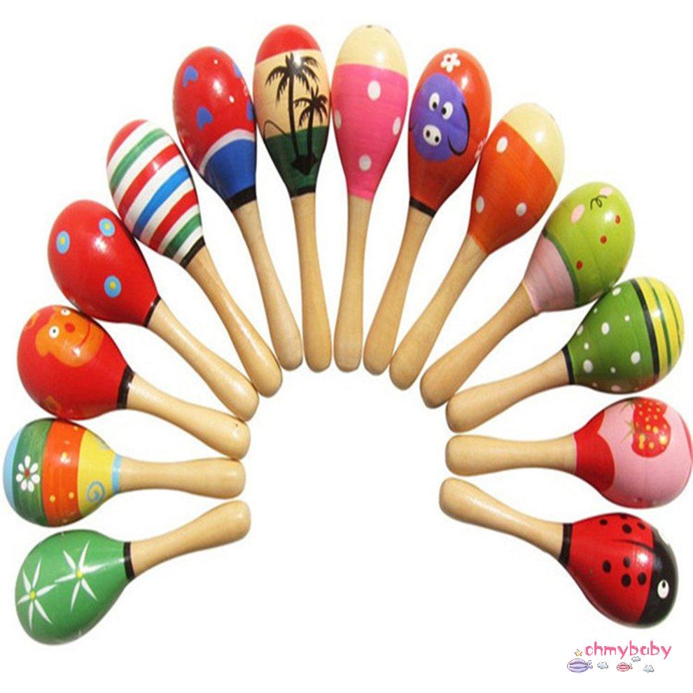 Đồ chơi trẻ em bằng gỗ Rattle dễ thương Búa cát nhỏ Maracas Đồ chơi nhạc cụ [8/11]