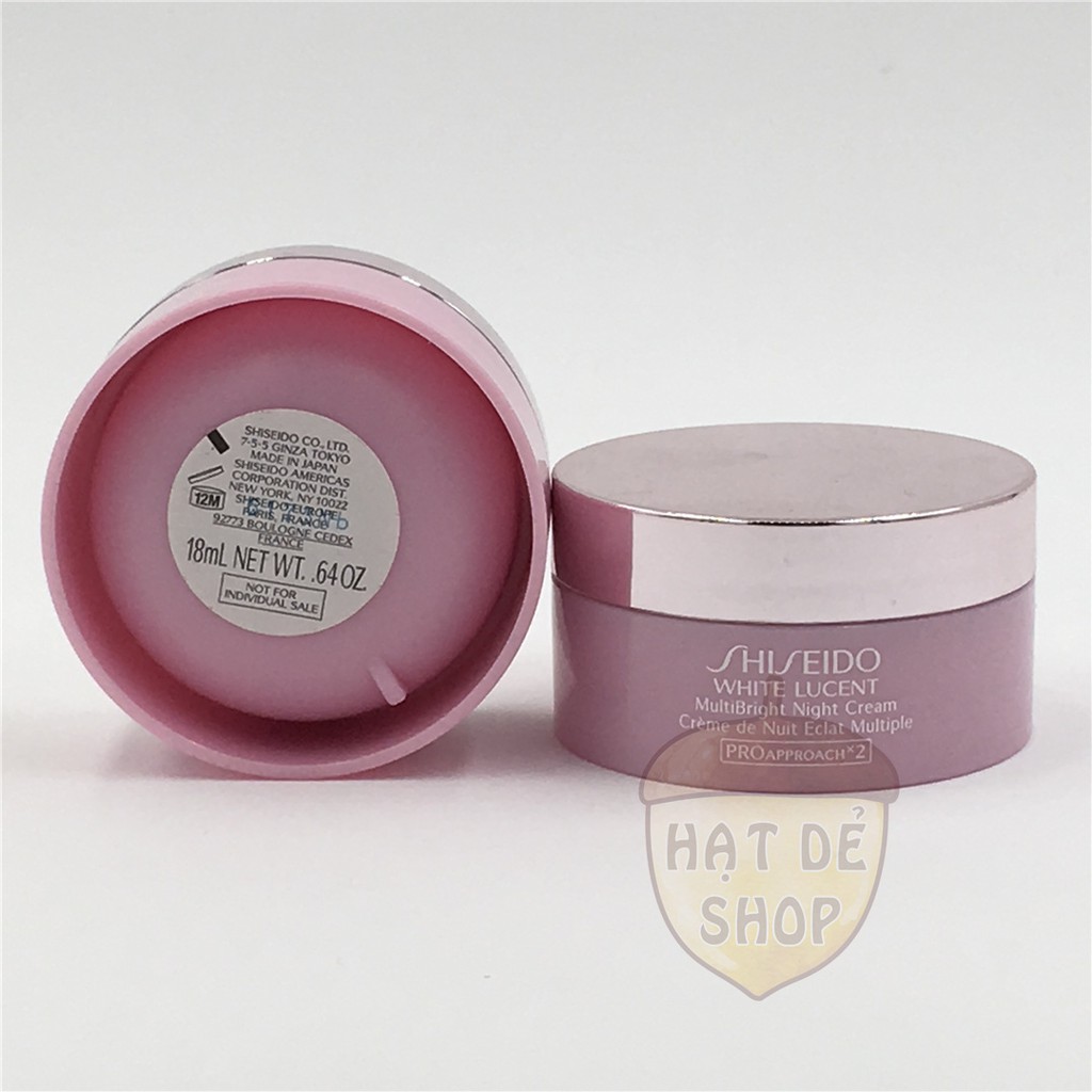 Shiseido Kem Đêm Dưỡng Trắng WHITE LUCENT MultiBright Night Cream 18ML-Hàng Chính hãng