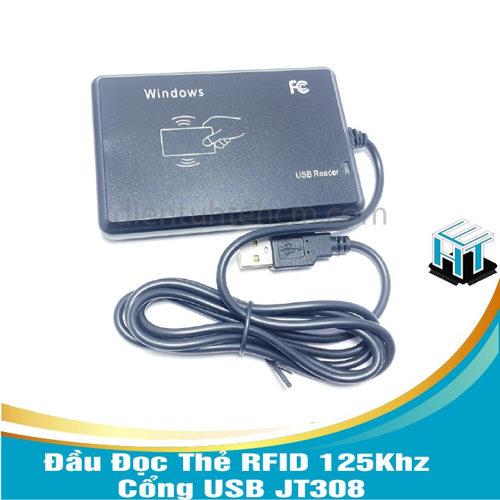 Đầu Đọc Thẻ RFID 125Khz Cổng USB JT308