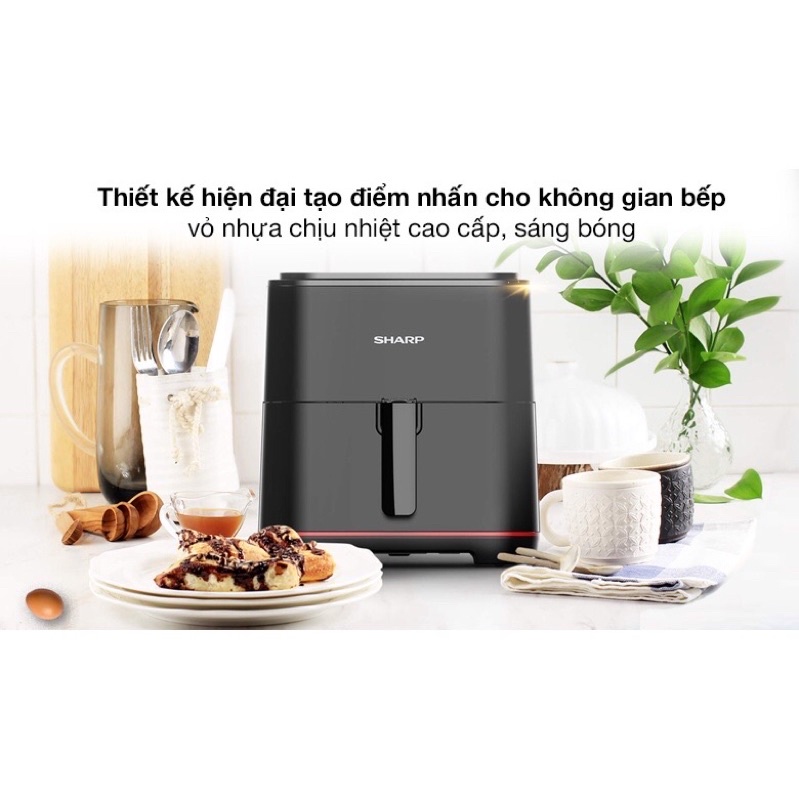 Nồi Chiên Không Dầu Điện Tử Sharp KF-AF70EV-BK (7L) - Hàng Chính Hãng