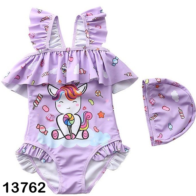 BỘ BƠI LIỀN CHO BÉ GÁI HỌA TIẾT CHẤM BI, PONY, NÀNG TIÊN CÁ SIỀU ĐÁNG YÊU 8-18KG 1-4T - BIGBABYSHOP