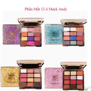 Phấn mắt 16 ô màu nhũ lì mack andy lên chuẩn màu