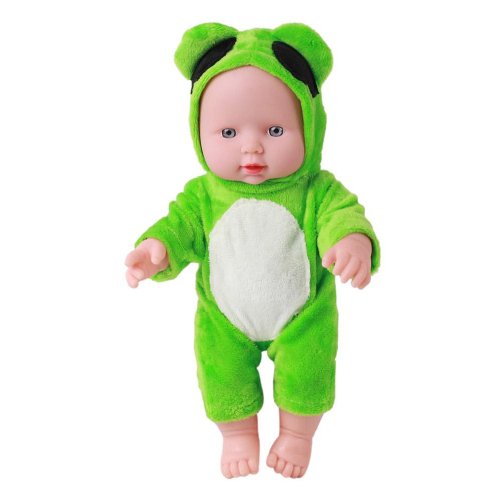 Búp bê em bé sơ sinh 30 cm bằng vinyl mềm mặc trang phục hình con vật dễ thương