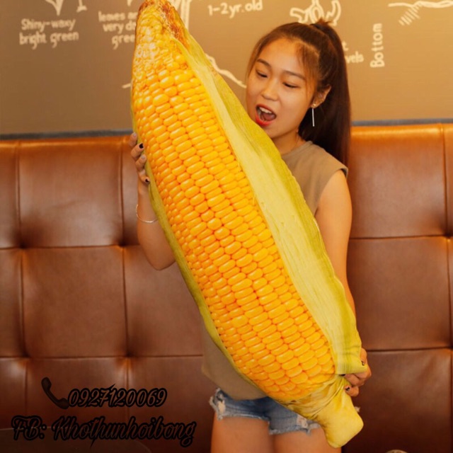 THÚ NHỒI BÔNG TRÁI BẮP 80CM GẤU BÔNG TRÁI BẮP