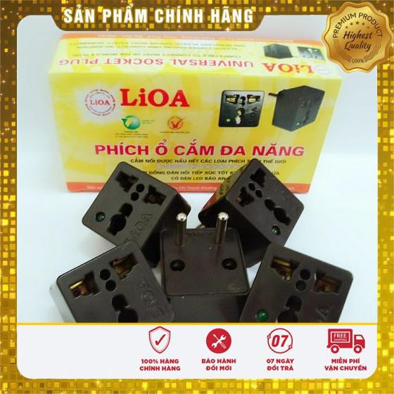 Phích cắm Lioa chuyển  3 chân sang 2 chân