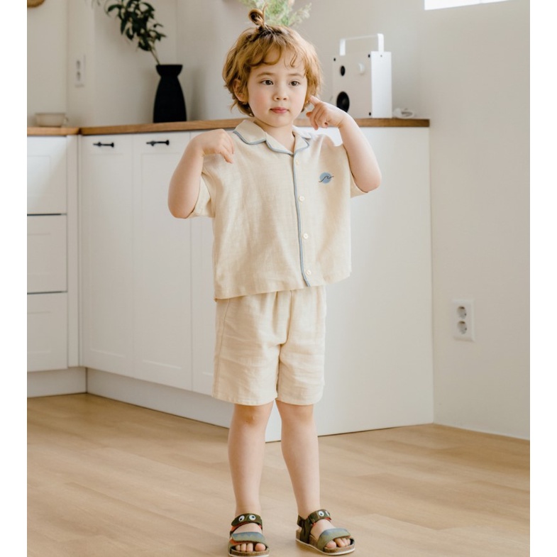 Bộ đồ bé trai/bé gái Bebezoo cộc tay cao cấp _ Pijama Basic