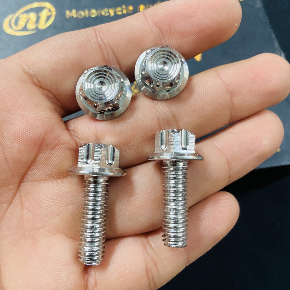 Ốc kiểu xe máy, bộ sưu tập ốc INOX SALAYA thái xoắn 8ly1, 8ly2, 8ly3, 8ly4 trang trí xe máy siêu sáng bóng