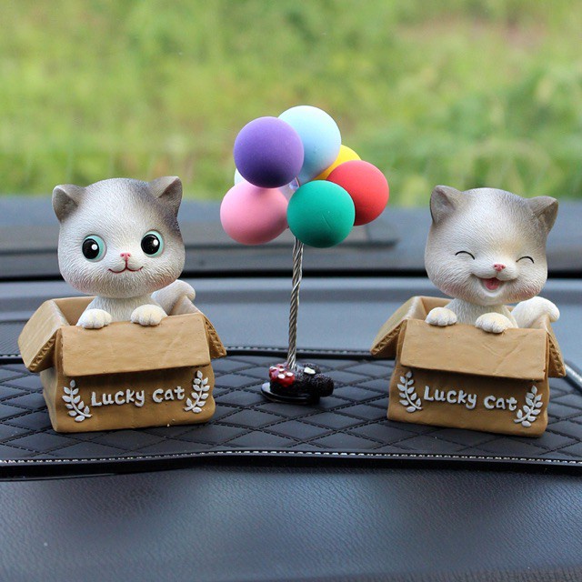 Trang trí ô tô - Set mèo Lucky Cat kute trang trí taplo xe hơi, để bàn làm việc