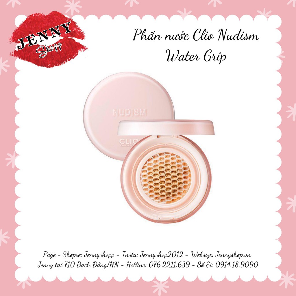 Phấn Nước Clio Nudism Water Grip Cushion SPF50+ PA+++ (Kèm Lõi)