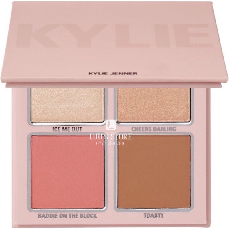 Bảng Má Hồng, Highlight, Khối Kylie Pressed Powder Face Palette