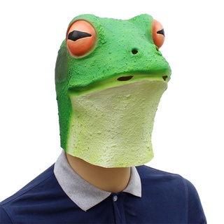 Mặt nạ cao su hình đầu ếch độc đáo cho người lớn và trẻ em
