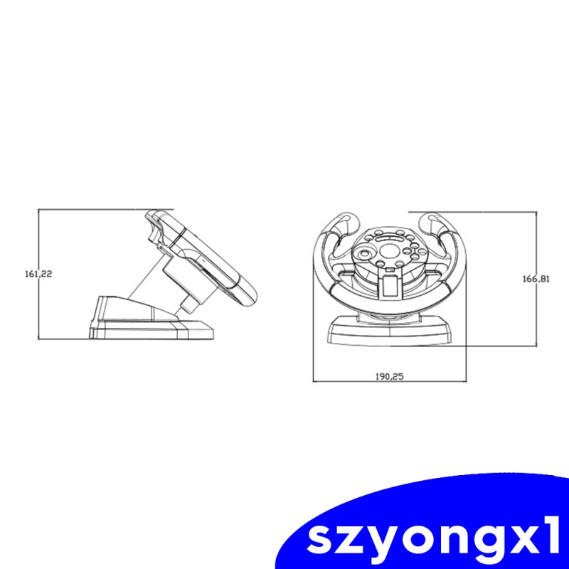 Bộ Vô Lăng Và Bàn Đạp Phanh Cho Ps3 / Pc Usb Rung