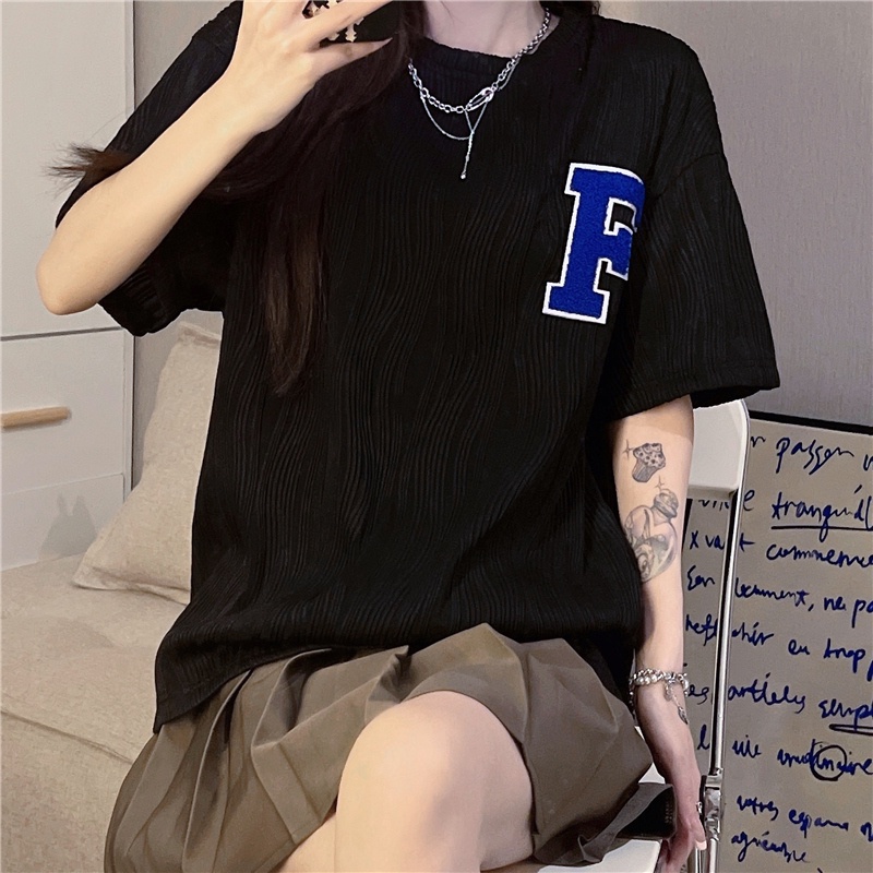 Áo thun SUXI ngắn tay cổ tròn màu sắc đơn giản thời trang mùa hè dành cho nữ