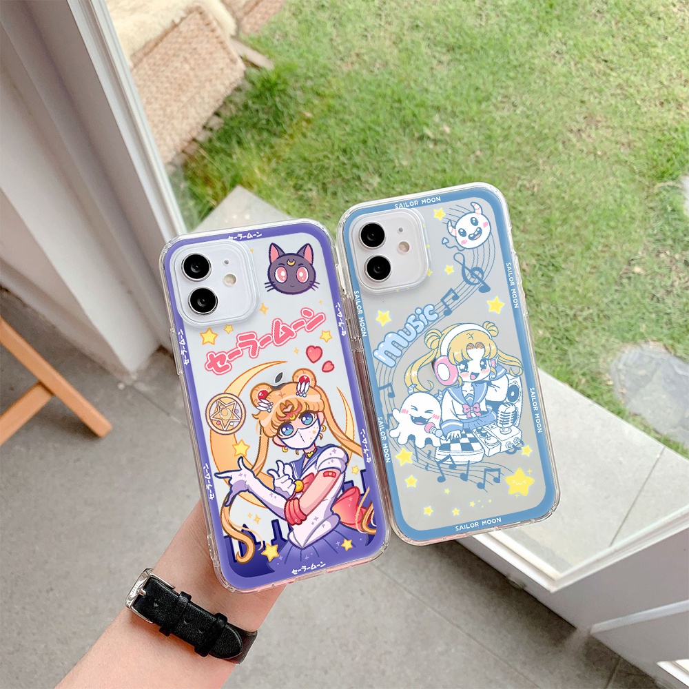 Sailor Moon Ốp Điện Thoại Họa Tiết Thủy Thủ Mặt Trăng Cho iPhone 11 12 13 pro max XS X XR XSMax 7 8 6 6s plus 5 4 SE 2020