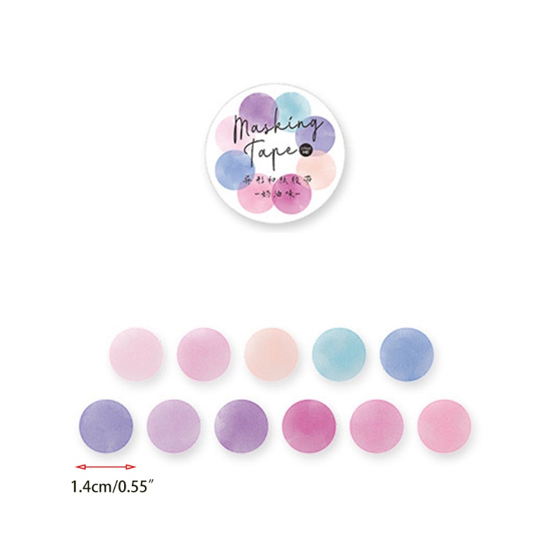 Set 100 băng keo dán chấm bi nhiều màu sắc