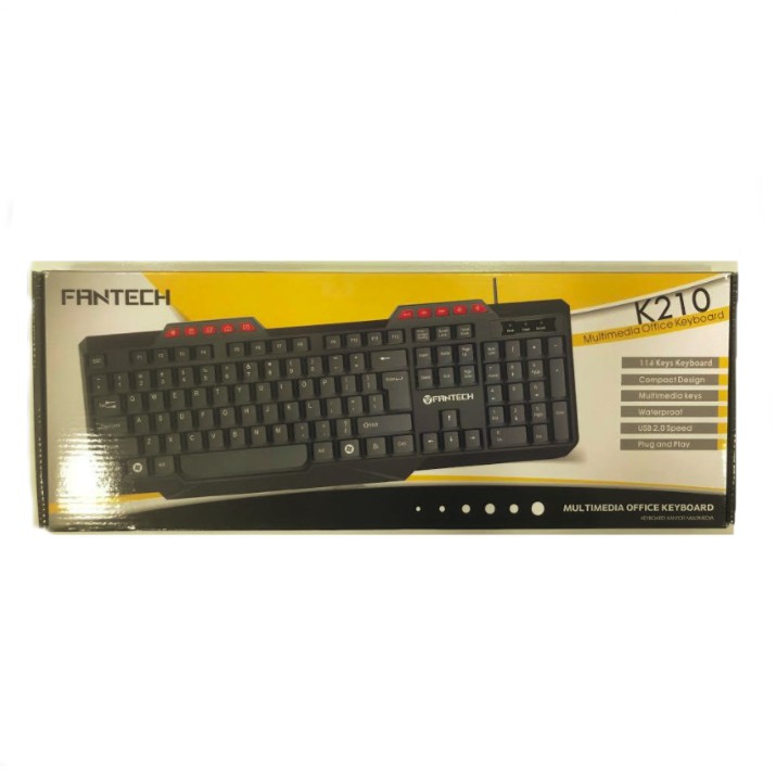 BÀN PHÍM OFFICE ĐA PHƯƠNG TIỆN 114 PHÍM FANTECH F_K210