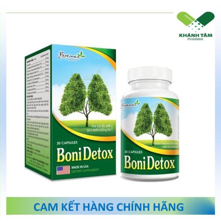! Giải độc phổi BoniDetox (Hộp 30 viên) - Botania [Boni detox, cai thuốc lá, bổ phổi]