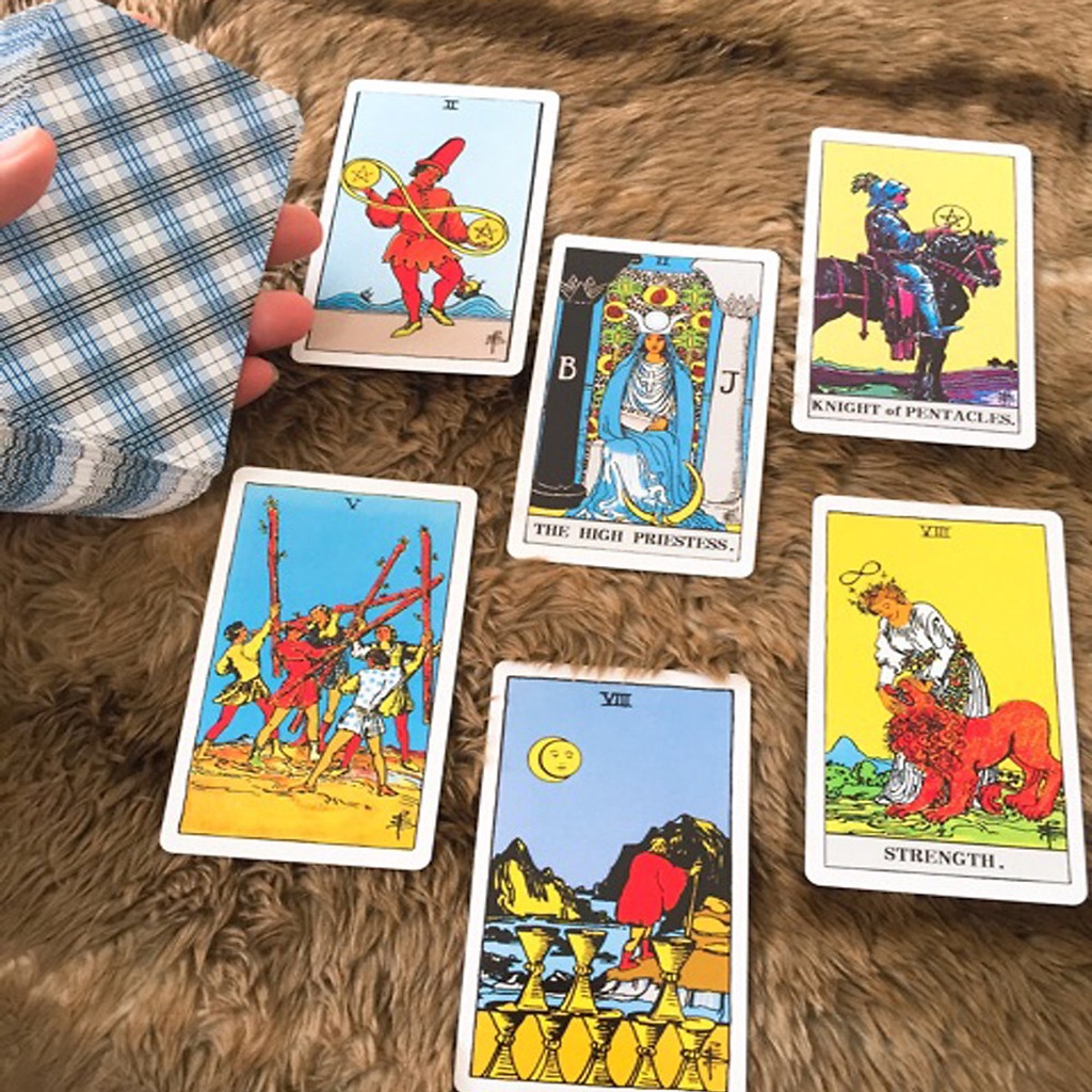 Bài Tarot Bói The Rider Tarot Deck Tặng Kèm Túi Đựng Bài + Khăn trải chất liệu nhung - Chính Hãng dododios