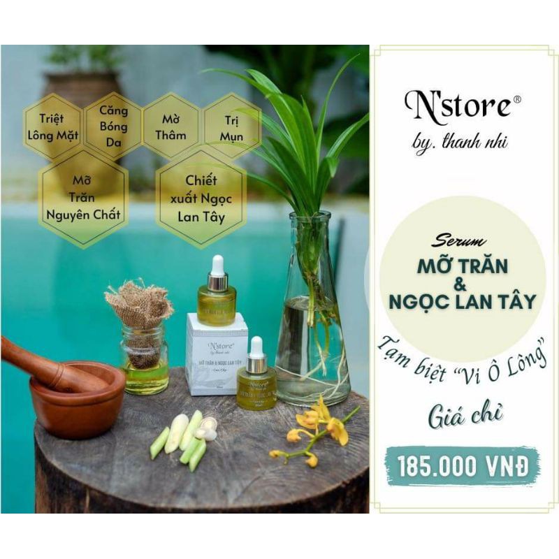 Mỡ trăn Nstore by thanh nhi _75g [ Chính hãng],mỡ trăng nguyên chất triệt lông