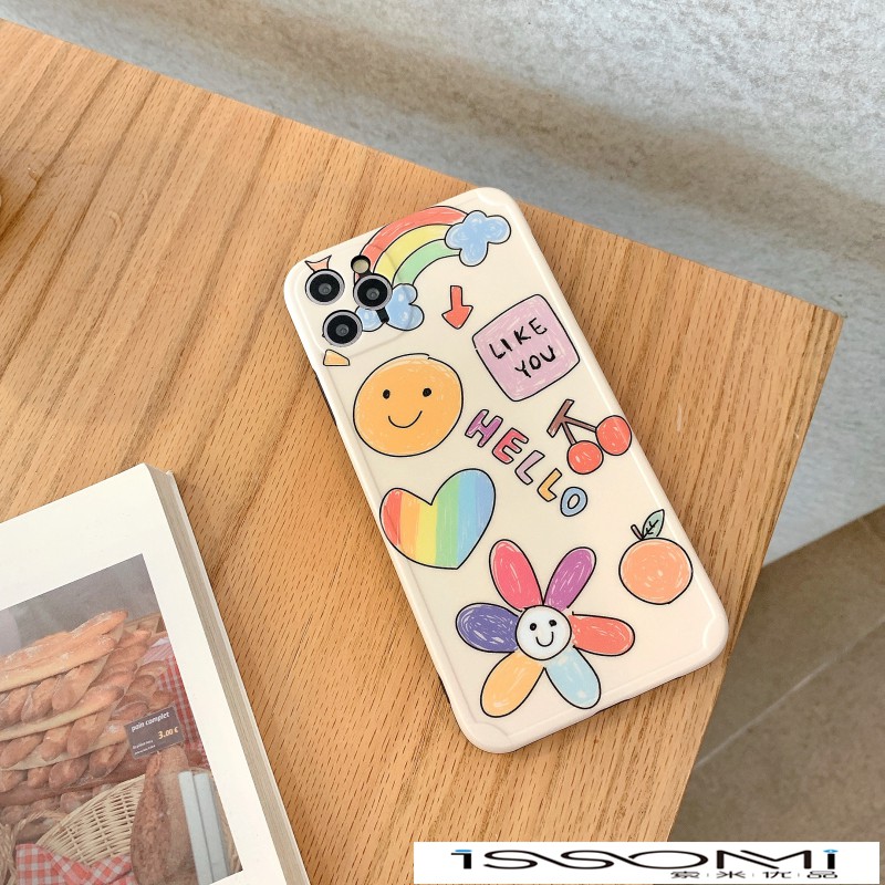 Ốp Điện Thoại In Hình Mặt Cười Cầu Vồng Graffiti Cho Apple X Xs 11pro Max | BigBuy360 - bigbuy360.vn