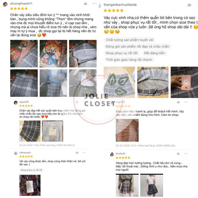 Chân Váy Xếp Ly Caro Quảng Châu Loại 1 ( 7 màu có clip, ảnh thật, có size lớn) | BigBuy360 - bigbuy360.vn