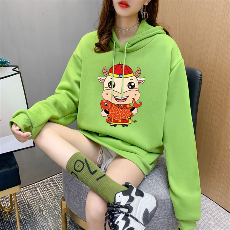 NRVP Áo Nỉ Cho Nữ Dài Tay Có Mũ Thời Trang Hàn 2020