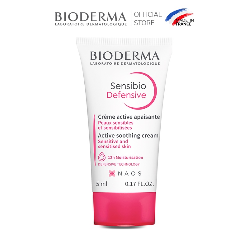 [HB Gift] Kem dưỡng ẩm và làm dịu da, dành cho da nhạy cảm Bioderma Sensibio Defensive - 5ml