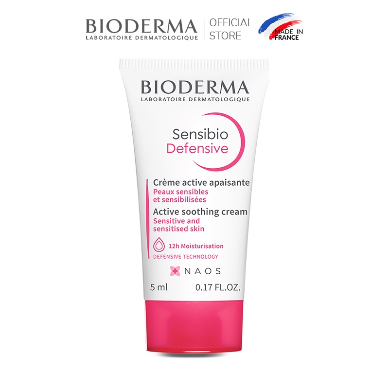 Kem dưỡng ẩm và làm dịu da, dành cho da nhạy cảm Bioderma Sensibio Defensive - 5ml